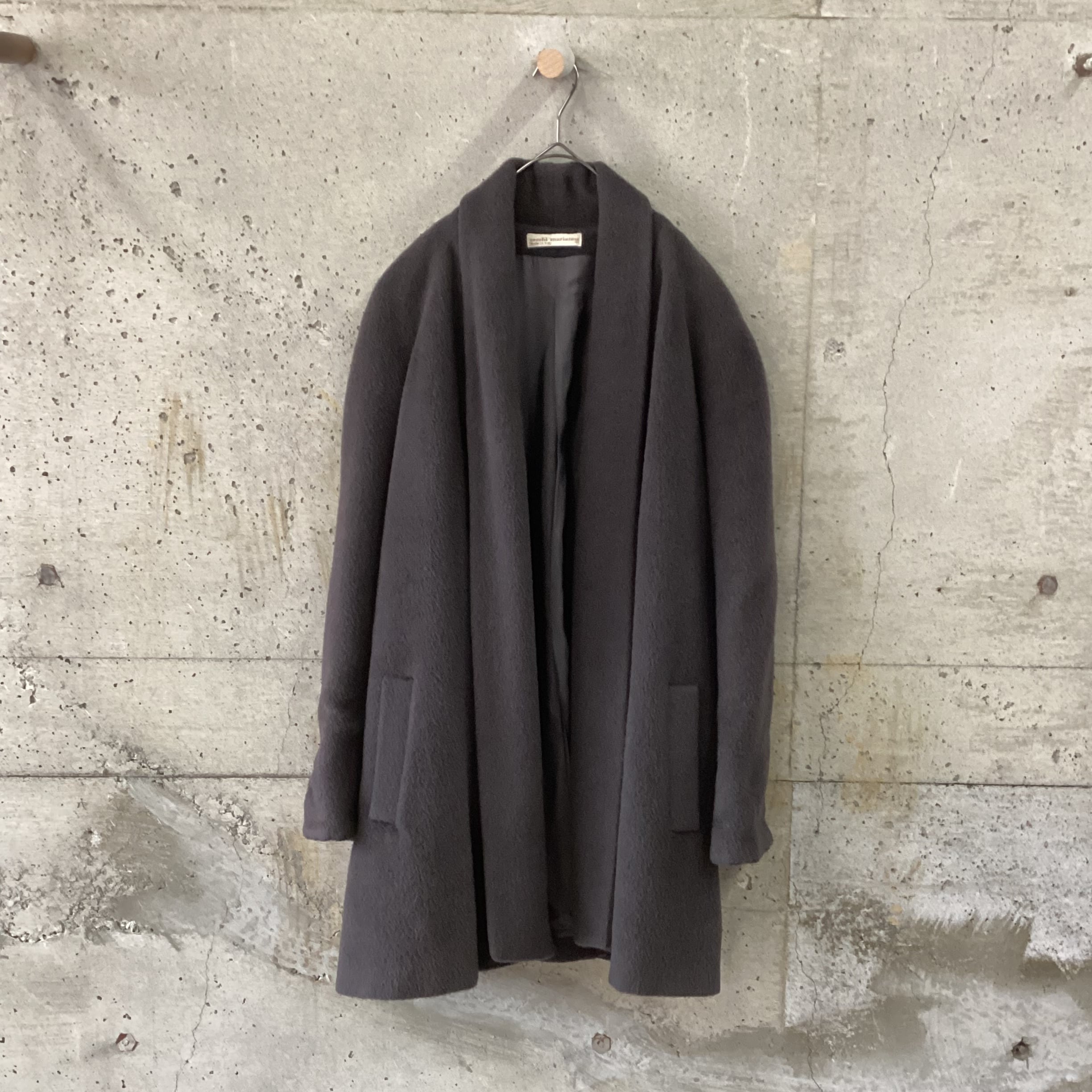 Gray shawl collar coat