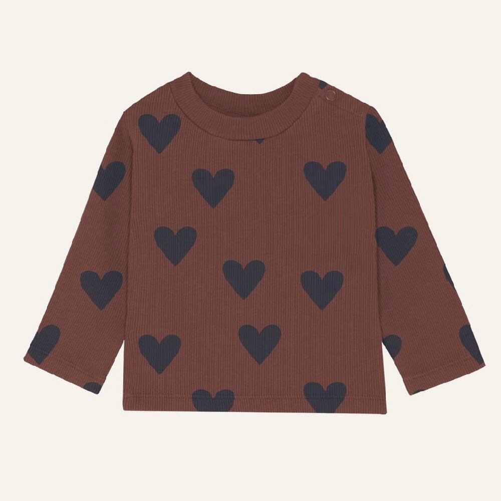 The Campamento Hearts AOP Baby T-Shirt【12-24M】Brown