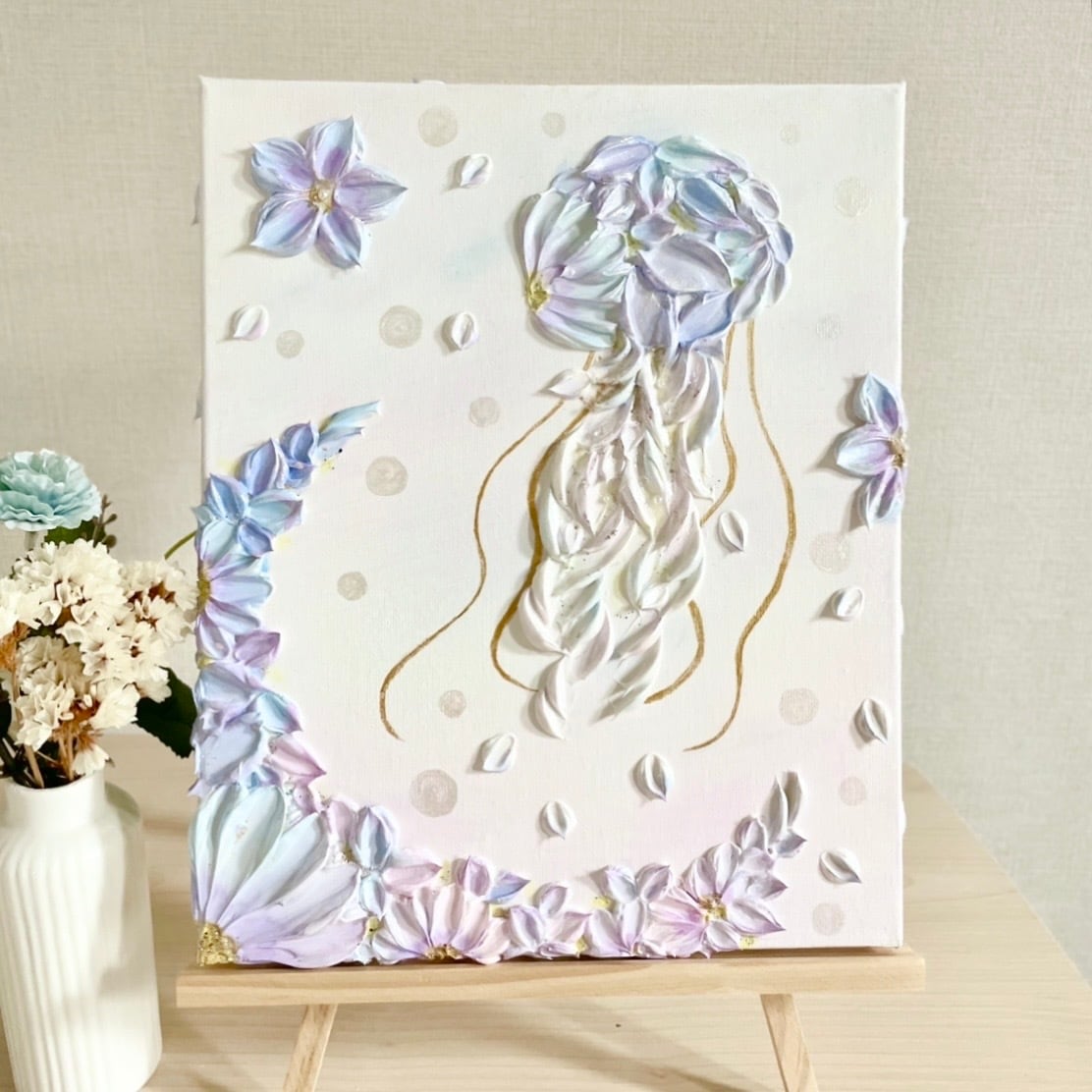 華星月夜」27.3×22㎝ テクスチャーアート 寝室インテリア リビング