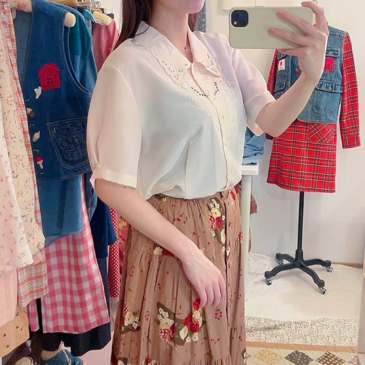 hidden heart pale pink blouse