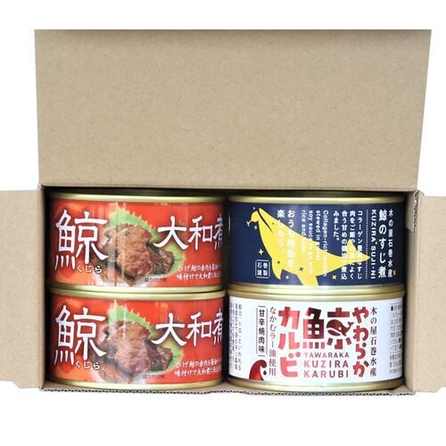 バラエティ鯨缶詰　Tienda　宮城　despacio　「木の屋石巻水産」　4缶セット