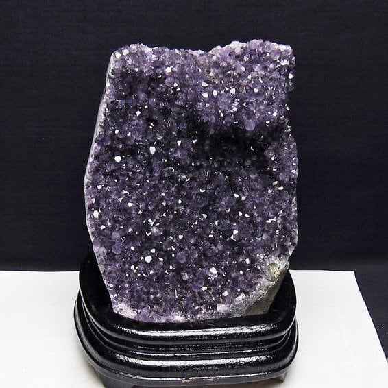 2.1Kg アメジスト クラスター ウルグアイ産 アメジスト 原石 amethyst 台座付属 花型 一点物 192-680