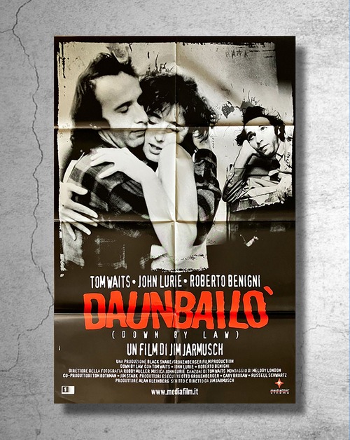 ジム・ジャームッシュ監督映画 『ダウン・バイ・ロー』希少なイタリア版ポスターx
