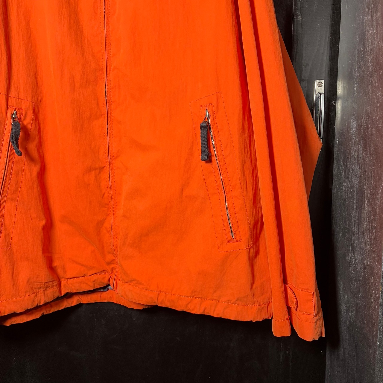 00s NAUTICA ナイロンジャケット　オレンジ　裏チェック　ノーティカ　セーリング