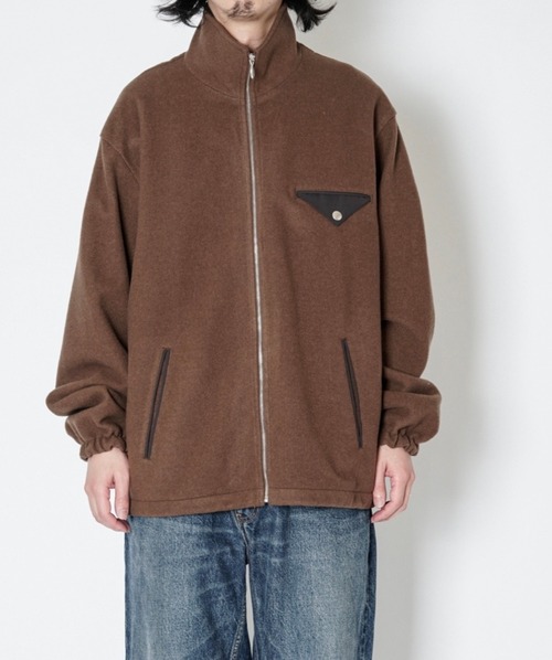UNIVERSAL PRODUCTS. “ WOOL CASHMERE FLEECE JACKET ( Brown )”