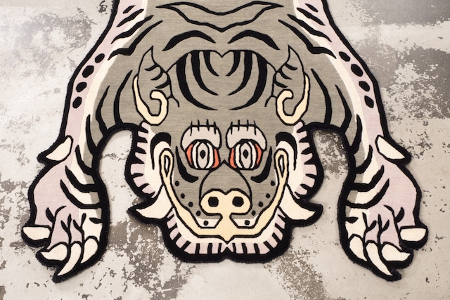 Tibetan Tiger Rug 《Lサイズ•ウール・オリジナル2・アラジングリーン212》チベタンタイガーラグ