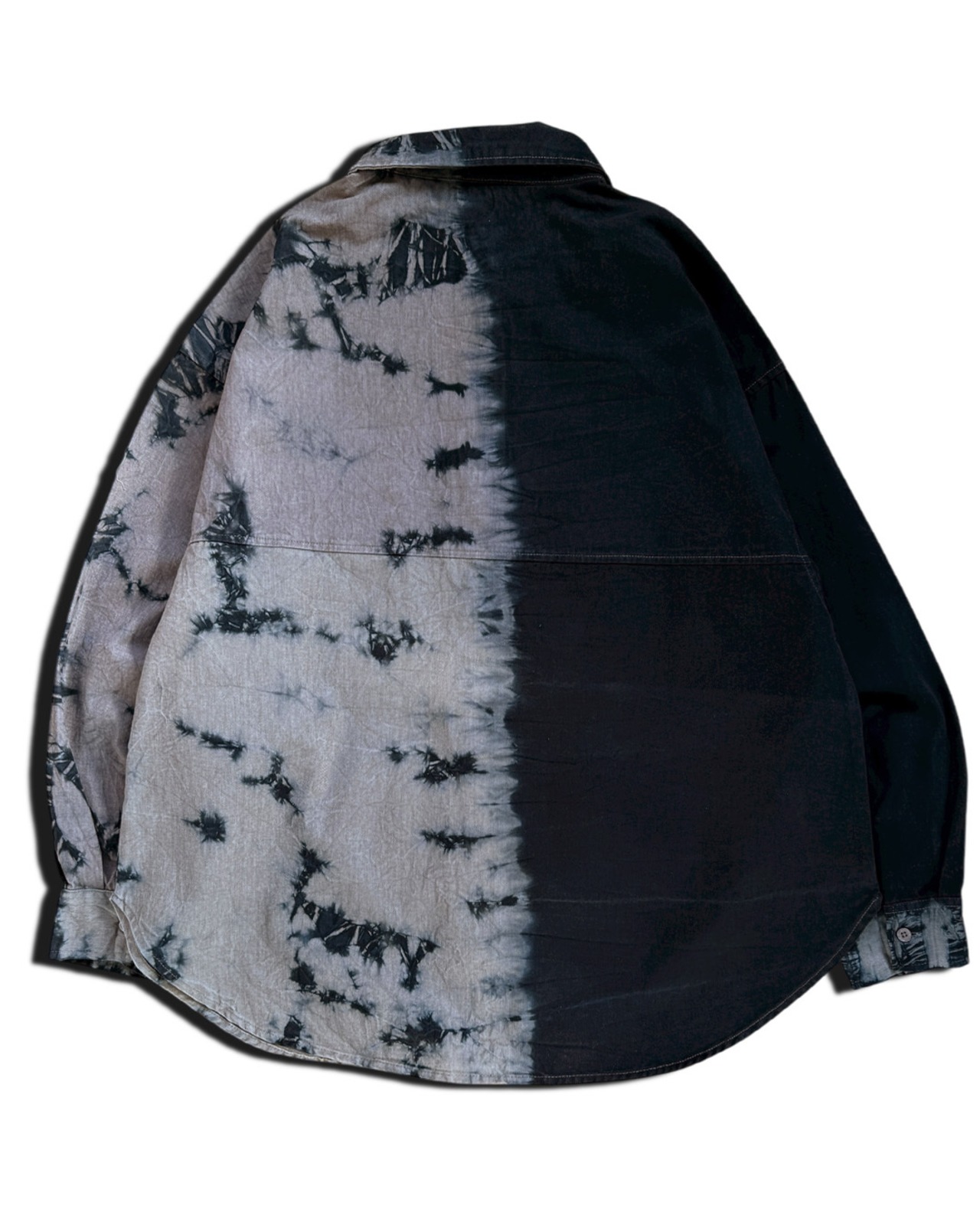 【数量限定販売】黒染め切り返しツイルシャツ　砂漠の日没