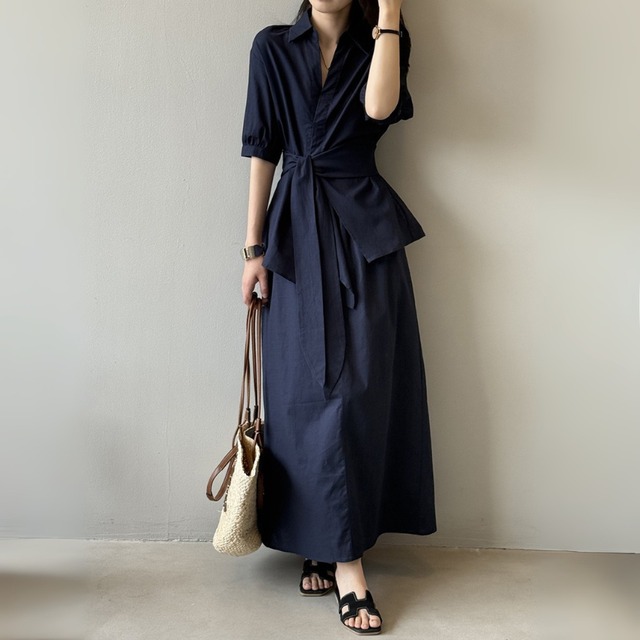 フレンチ風エストタイシャツ＆スカート2点セット　BM1169