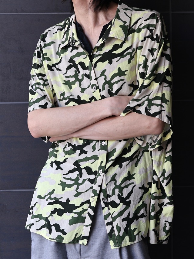 camouflage over shirt