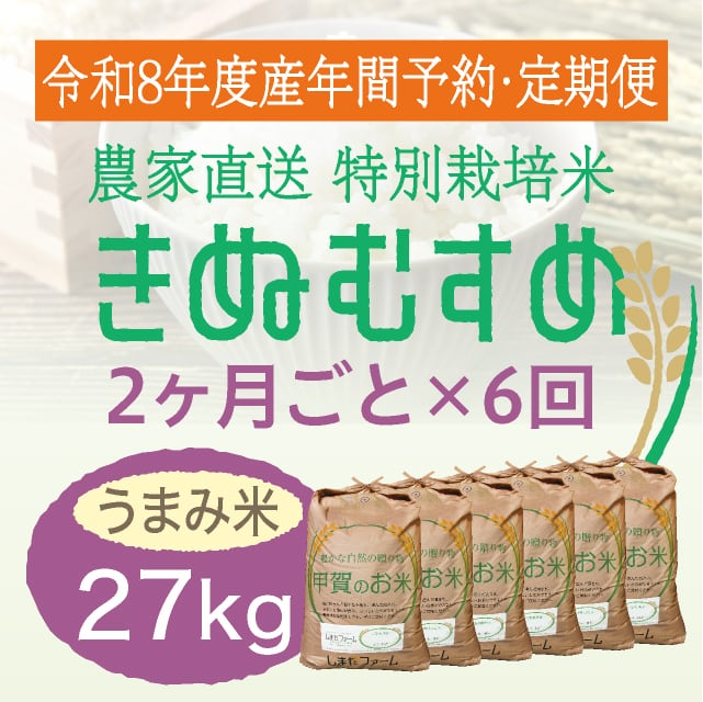 年間予約・定期便〉きぬむすめ 農家直売・特別栽培米 滋賀県産・近江米