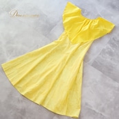 フラダンス 衣装 ワンピース ドレス イエロー系 マーメイドライン エムエムジェイ 日本製 ハイビスカス柄 ハワイアンプリント MermaidLine MMJ アロハ フラ ダンス レッスン 練習 華やか 鮮やか かわいい おしゃれ さわやか シンプル フラダンス衣装 ハワイアンドレス ドレスアップ リゾート