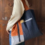 Linen collage &patch  big tote/大地