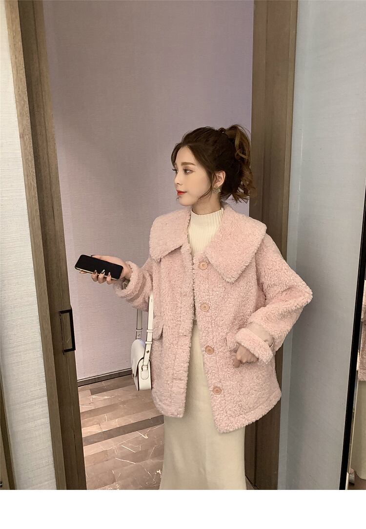 CARAMEL ボア襟ピンクコート - radiantfze.com 