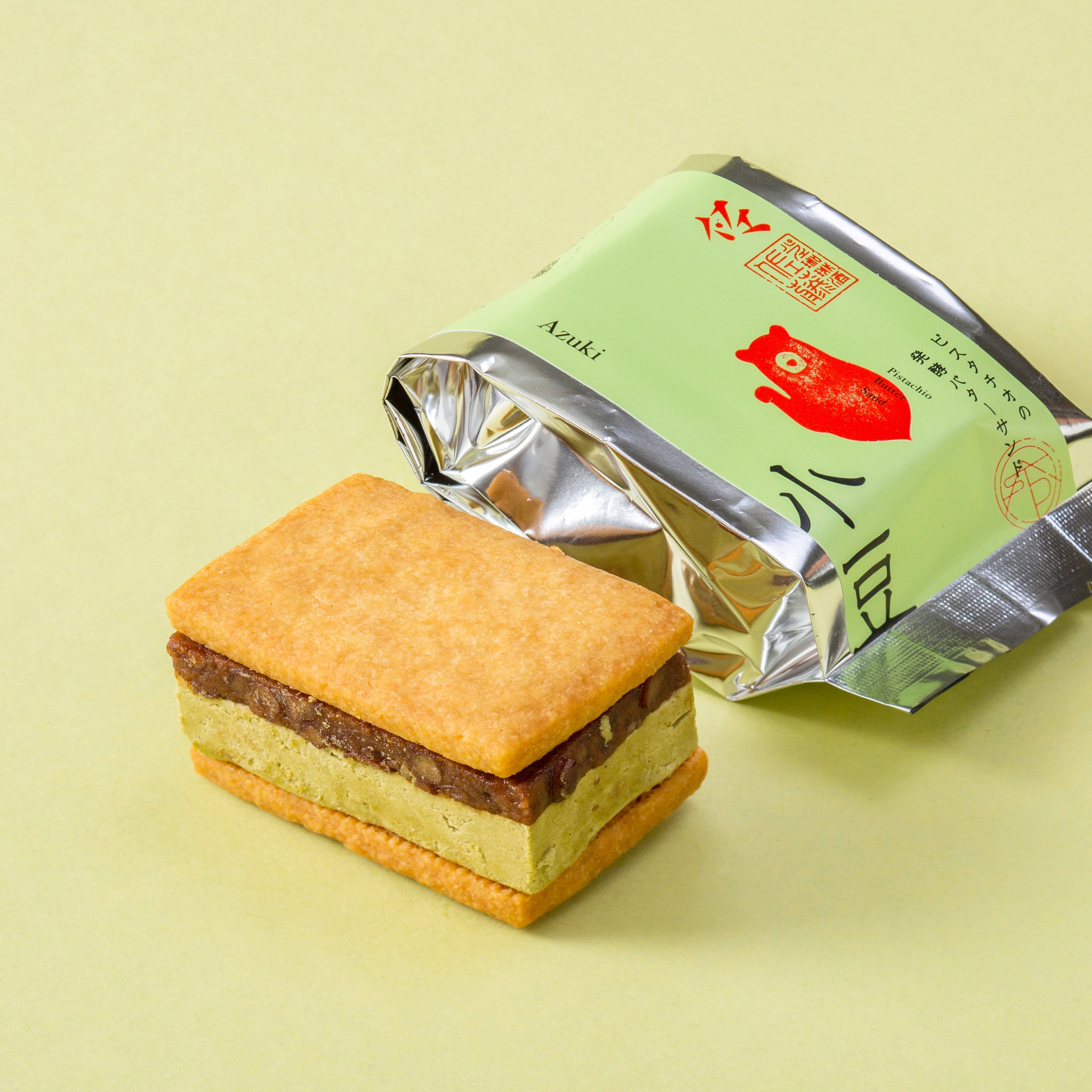 佐藤堂 ピスタチオの発酵バターサンド（小豆3個・檸檬カード3個