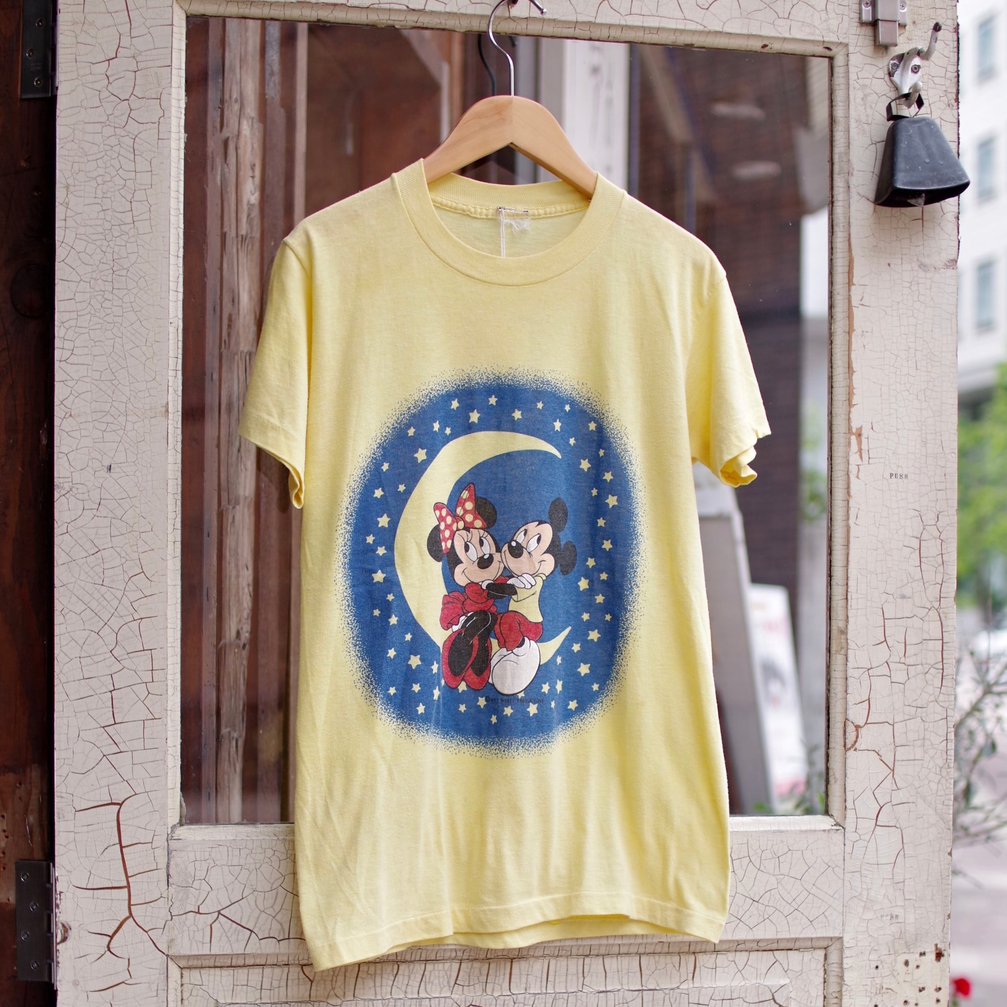 90's ディズニー ミッキー ミニー Tシャツ ネイビー