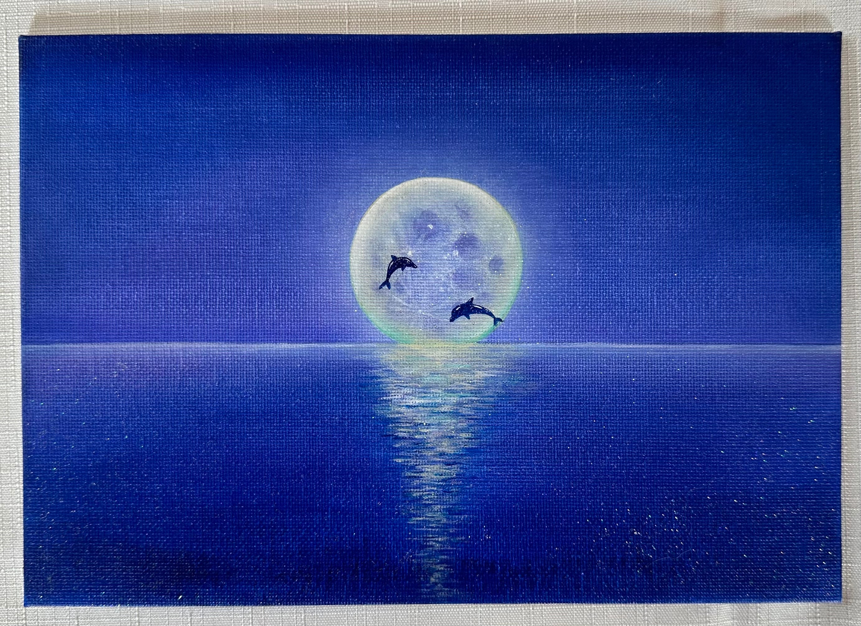 アクリル画 満月の夜 | nijiroco art gallery