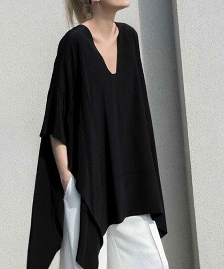 ストリートVネックゆったりトップス【t-10164】