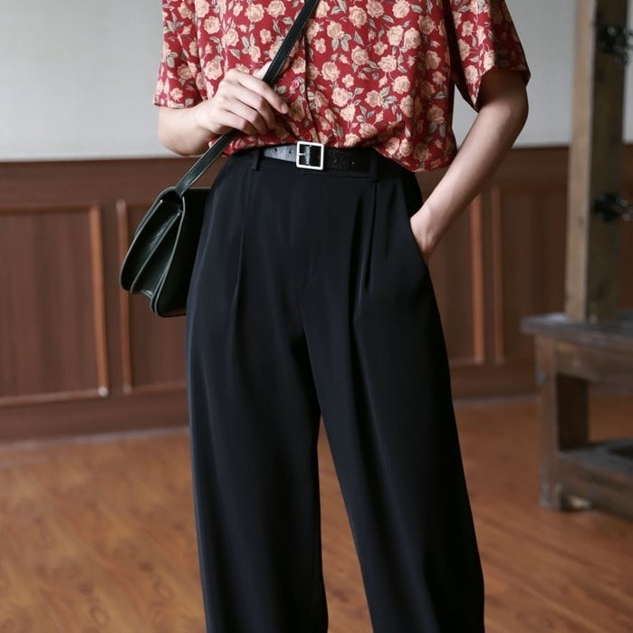 ハイウエストストレートパンツ【G1370】