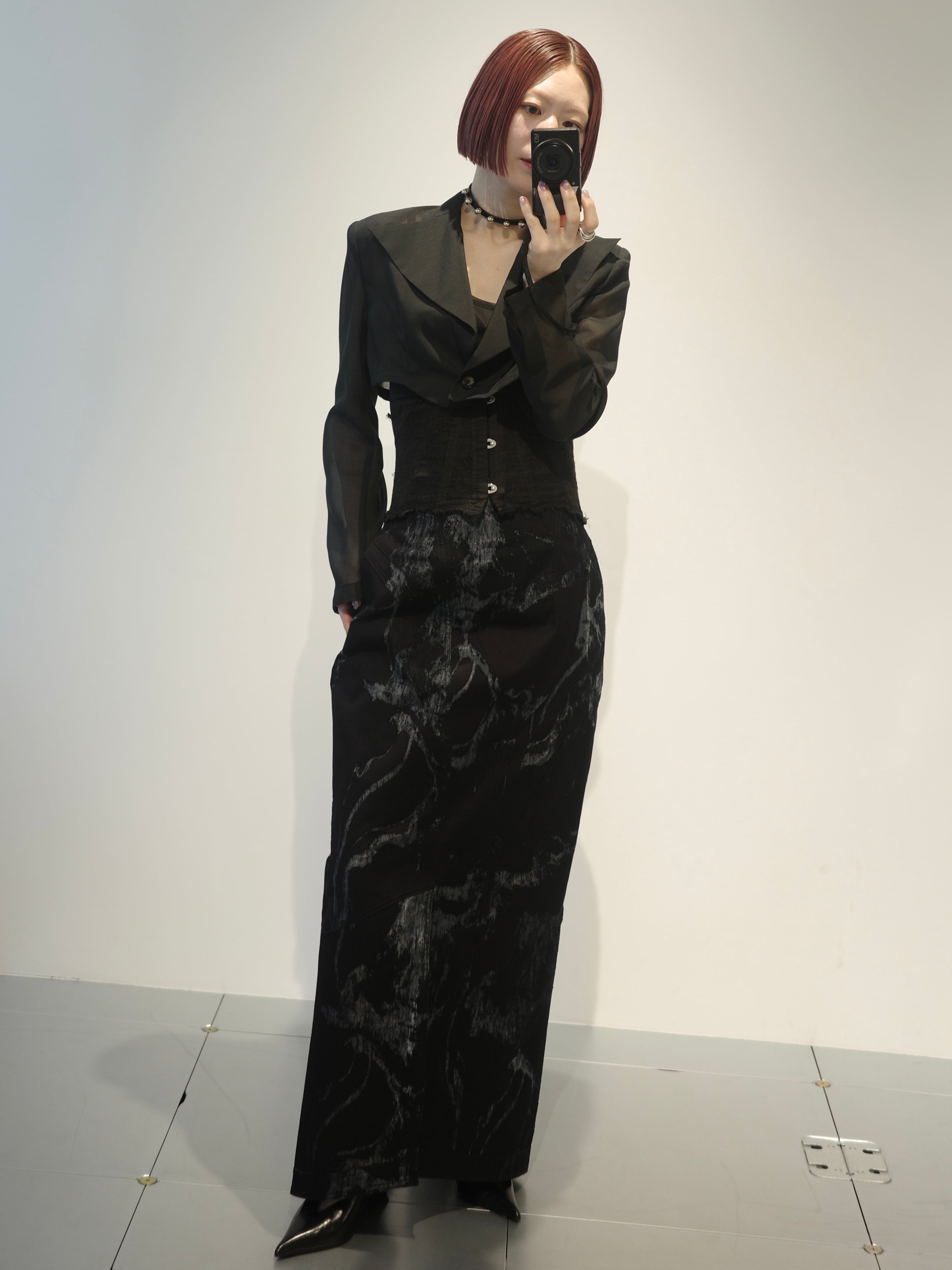 26SS】MUKCYEN ムッシャン / スカート /denim fascia mapping skirt