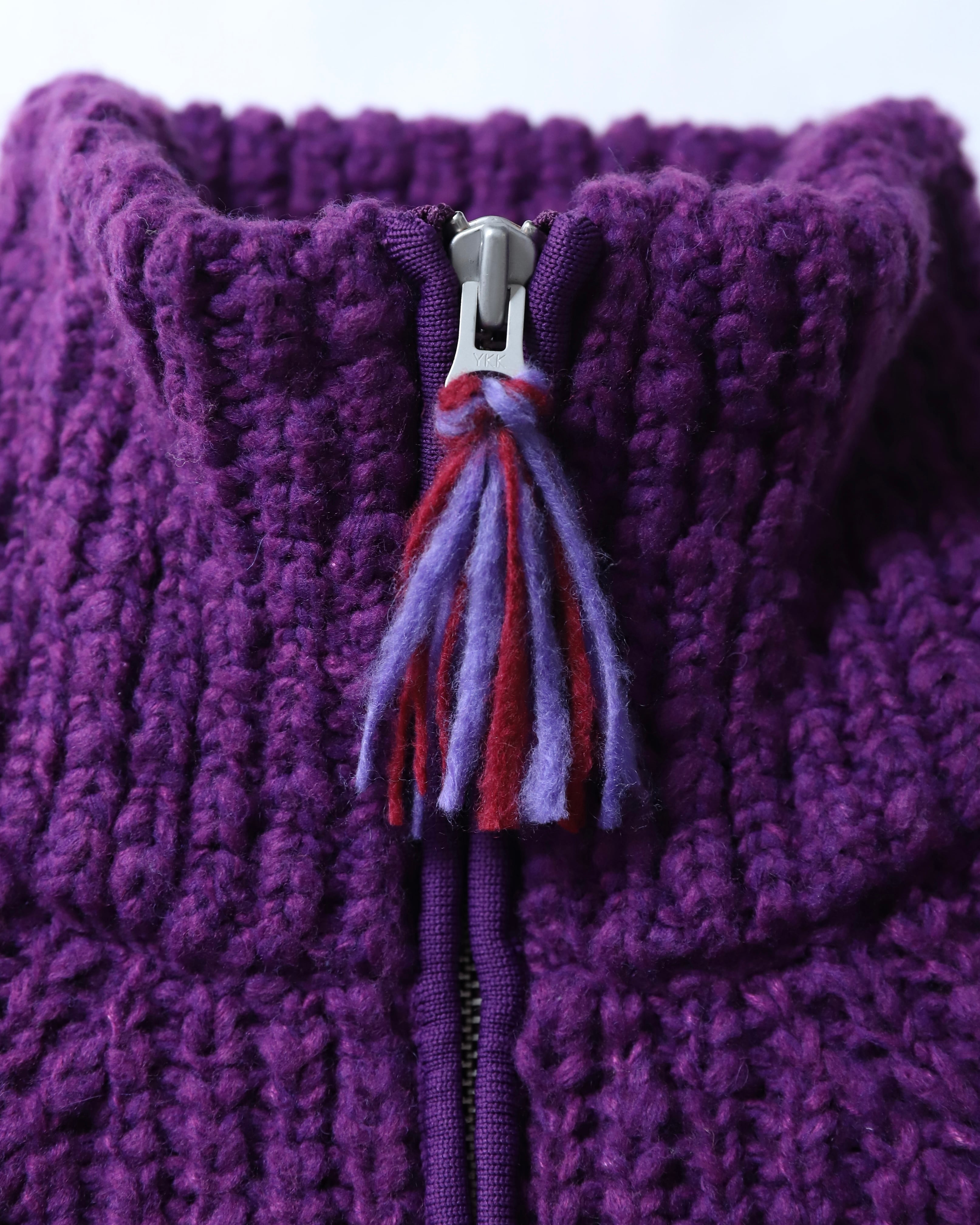 ラスト1点 | Fringed Knit Wool Jacket/フリンジニットウール