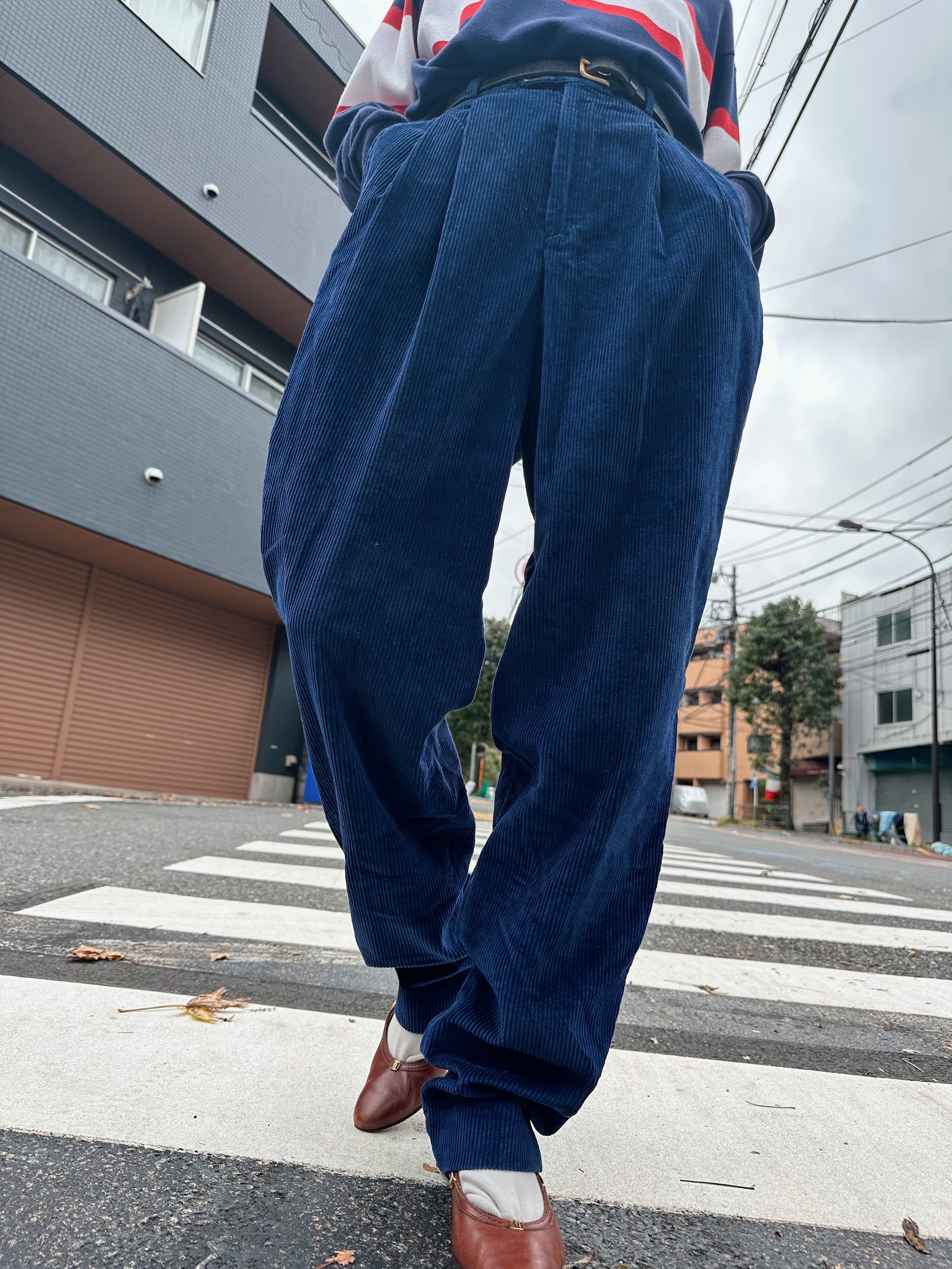 (PT708)David Brooks corduroy 2tac pants made in USA