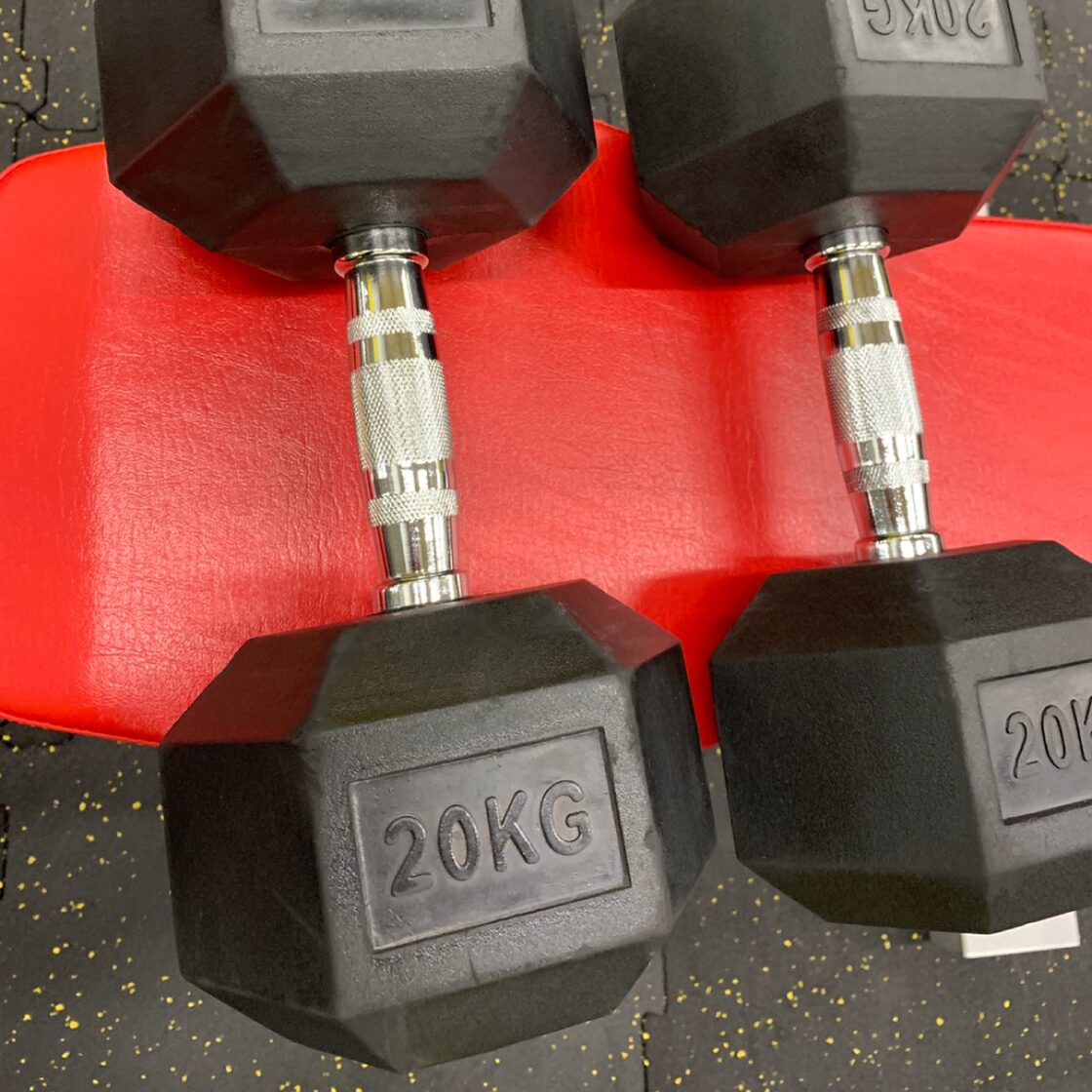 ラバー ヘックス ダンベル 20kg × 2個 セット | Pay ID