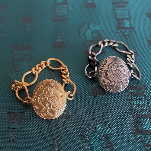 SV925 Etching Chain Ring -Corvus  / シルバー製 エッチングチェーンリング・カラス座