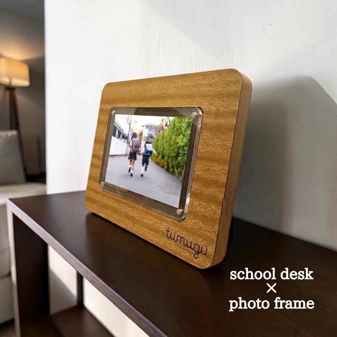 school desk × photo frame(学校天板×フォトフレーム)