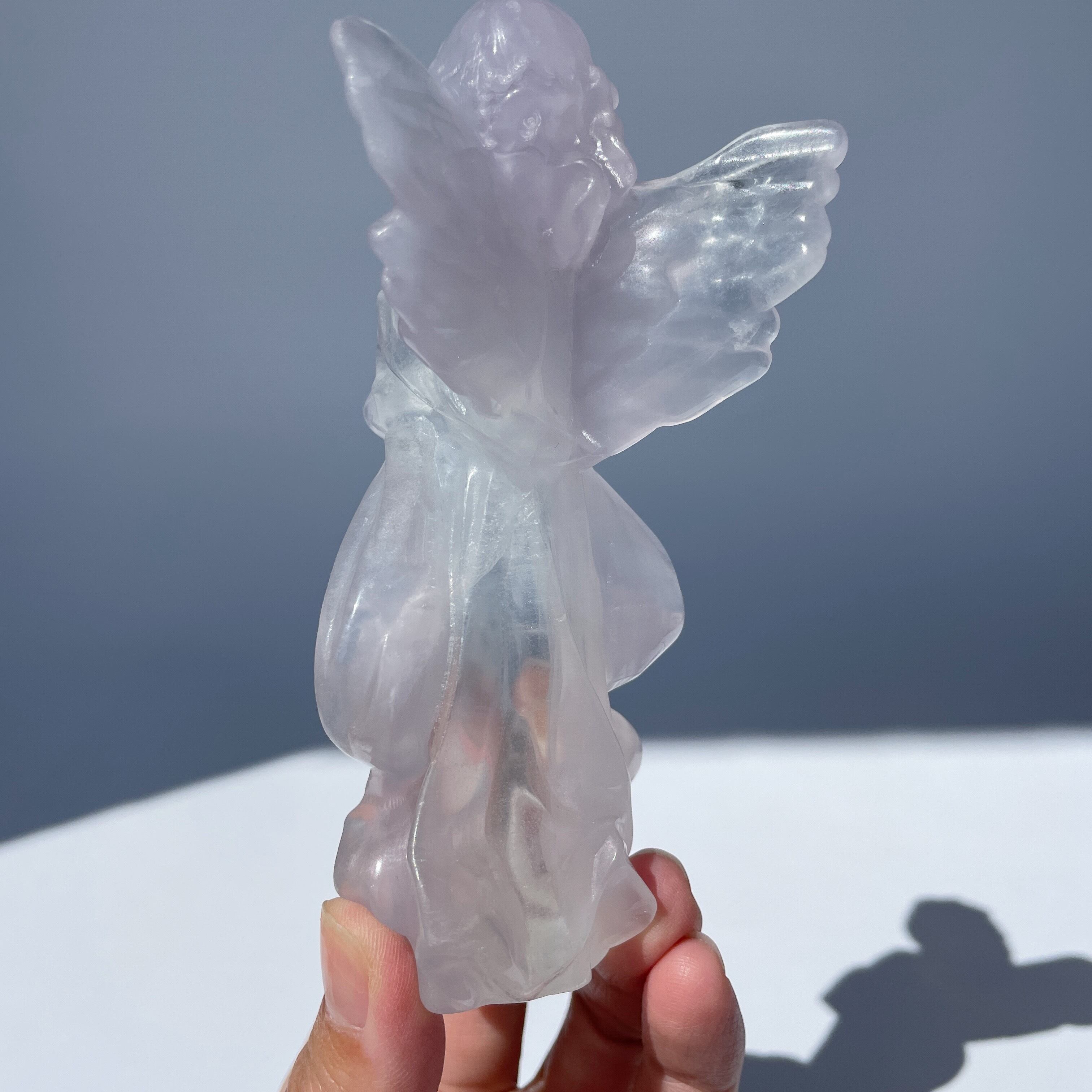 ラベンダーフローライトのスイートエンジェル13◇Fluorite Angel