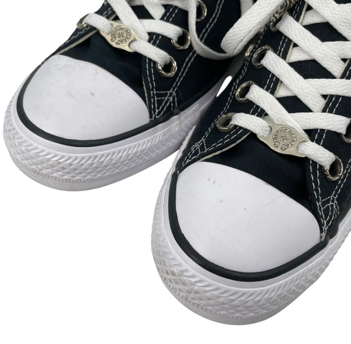 超レア CHROME HEARTS クロムハーツ × CONVERSE コンバース シルバー