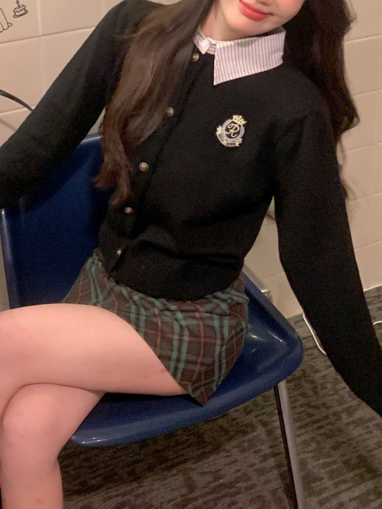 スクールガールエンブレムシャツカーディガン LK1822