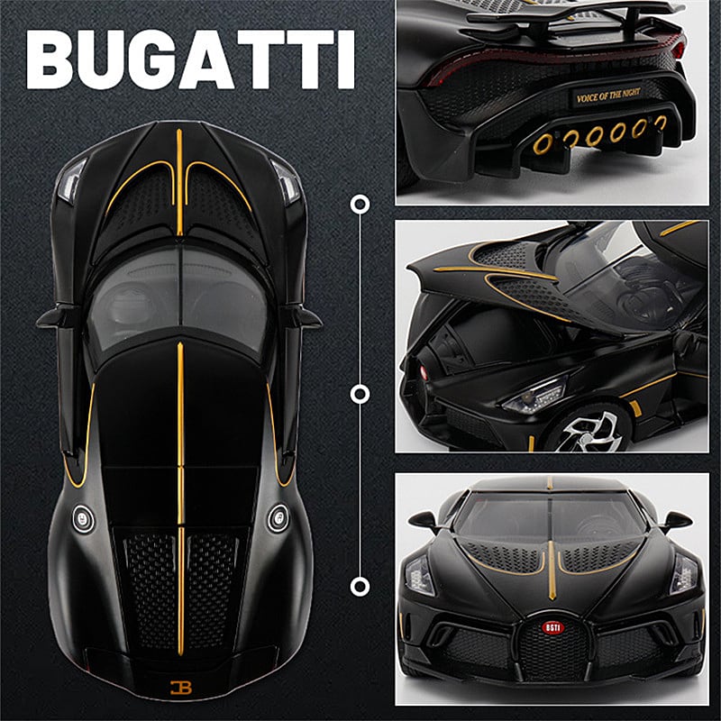 BUGATTI ラ・ヴォワチュール・ノワール 1/24 ミニカー 全4色 ライト
