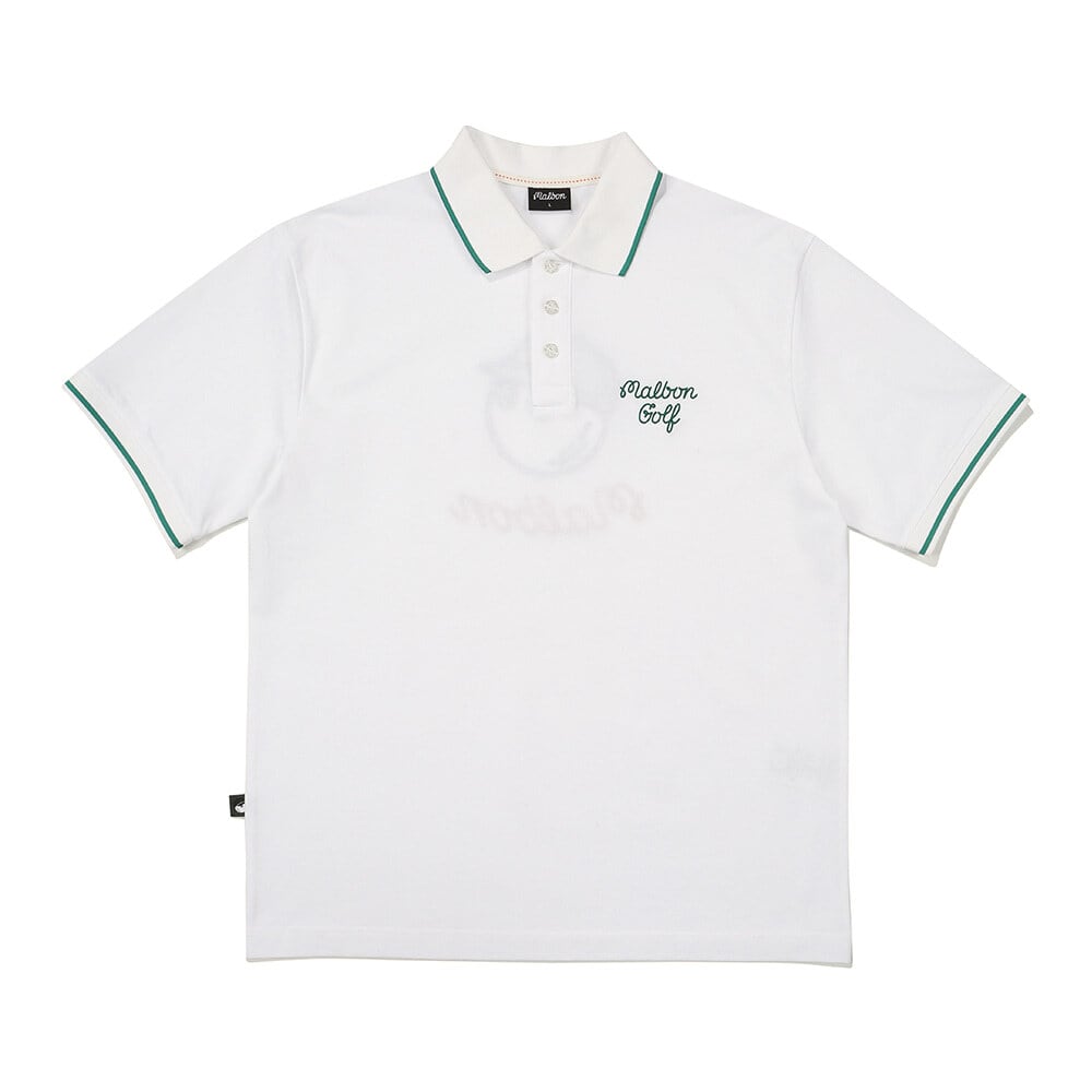 [Malbon golf] Buckets Polo t-shirt WHITE (MAN) 正規品 韓国ブランド 韓国ファッション 韓国代行  韓国通販 ポロTシャツ | BONZ (韓国ブランド 代行) powered by BASE