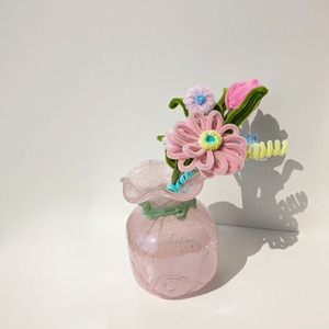 flower vase 【pink ribbon ﾋﾟﾝｸﾘﾎﾞﾝ】【Lサイズ】花瓶／フラワーベース