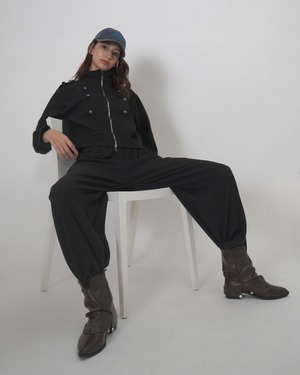fleece Napoleon zipJK ×tuckPT ／Black