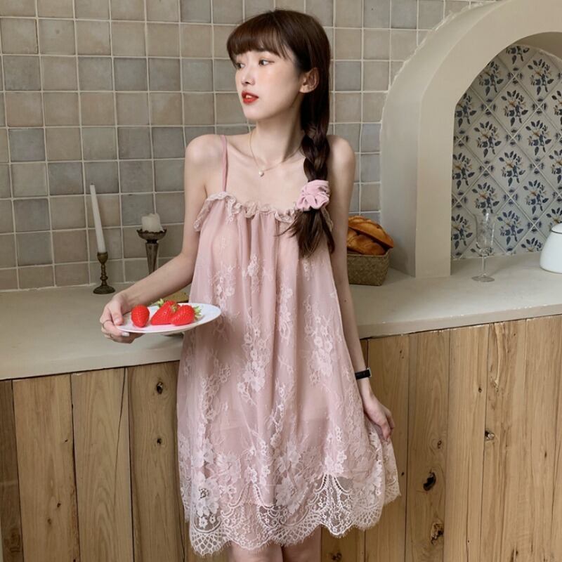 サマースタイル薄手レーススカート ドレス 夏物 YY-ファッション8973572736