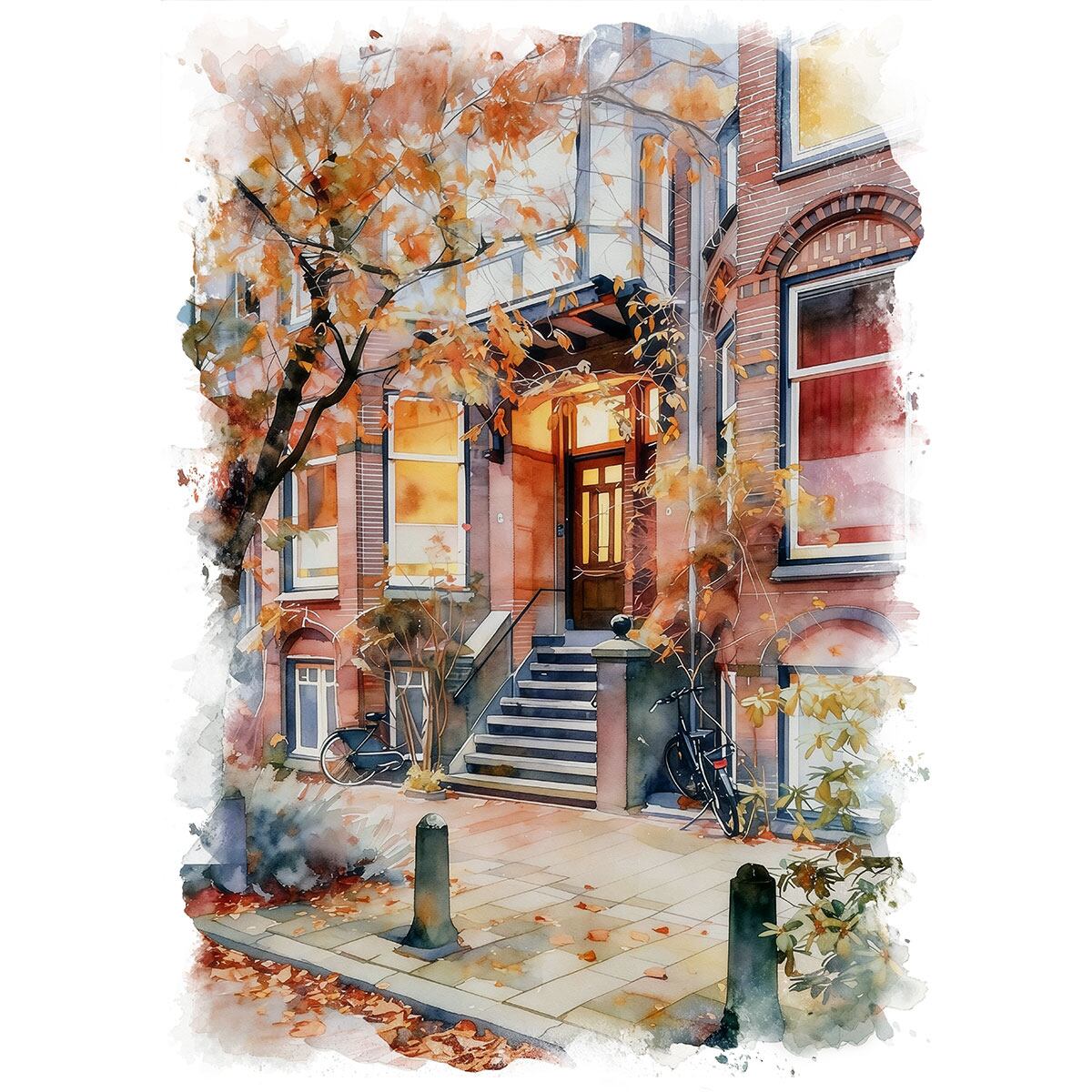 絵画 イギリス 風景画(街並み) ロンドン ハムステッド インテリア