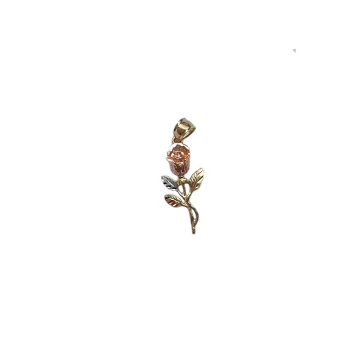 【14K-1-31】14K real gold Real Rose charm