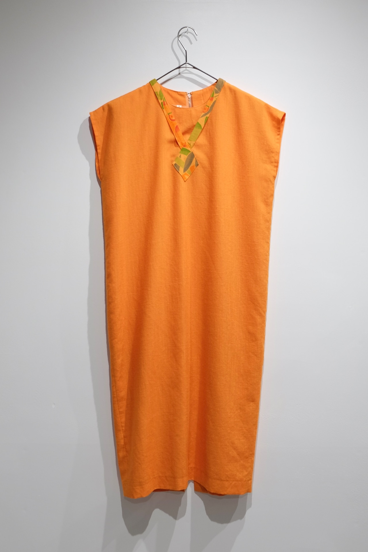 Orange I-line dress