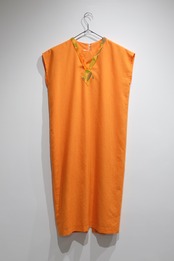 Orange I-line dress