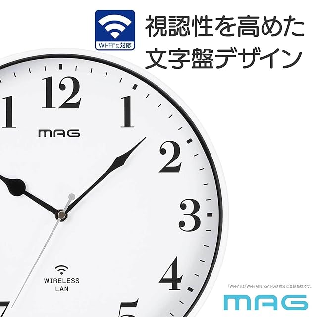 MAG(マグ) 掛け時計 壁掛け時計 Wi-Fiと接続 無線LAN アナログ 連続