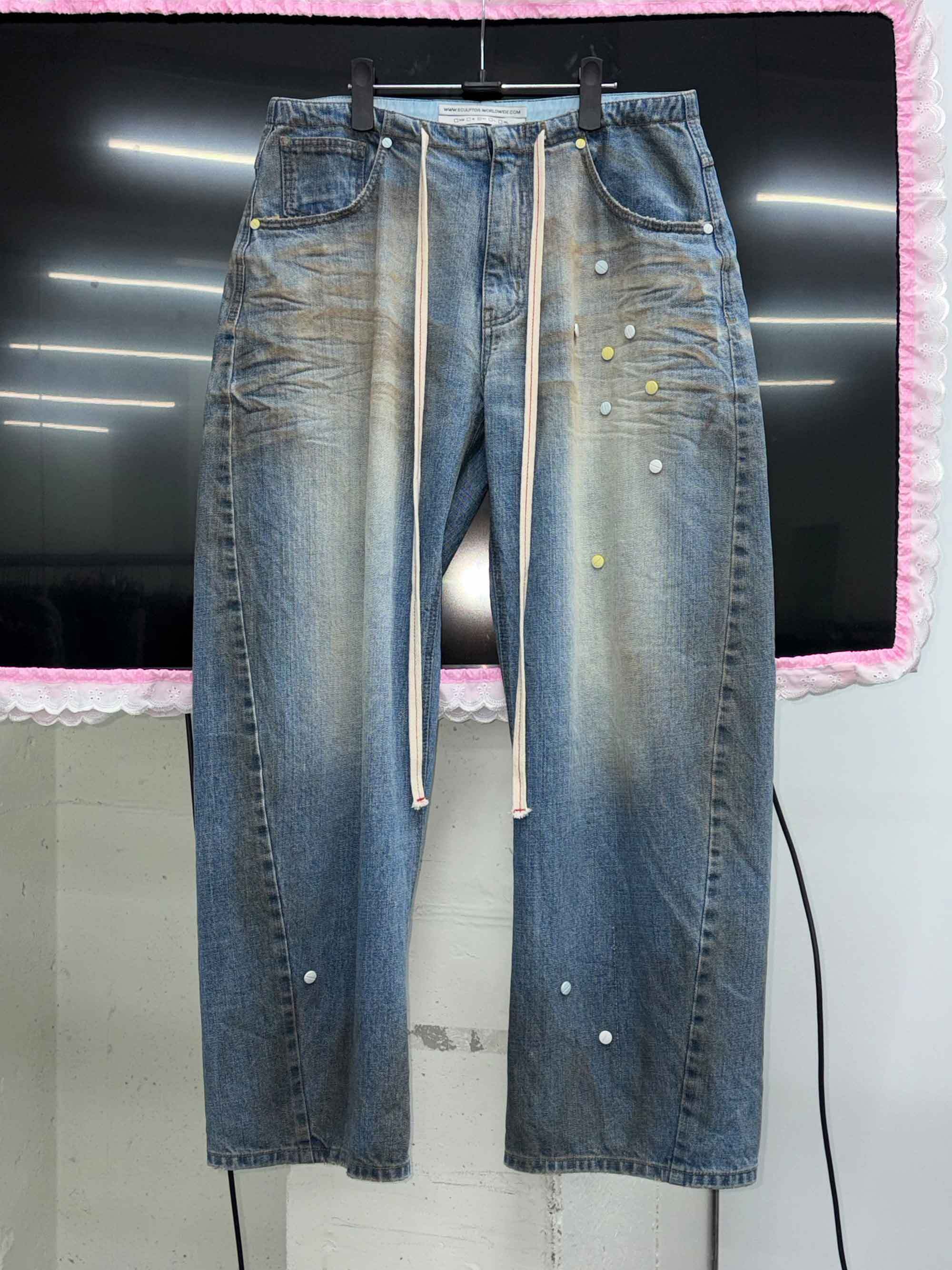 SCULPTOR] Pill Denim Pants Light Blue 正規品 韓国ブランド 韓国通販