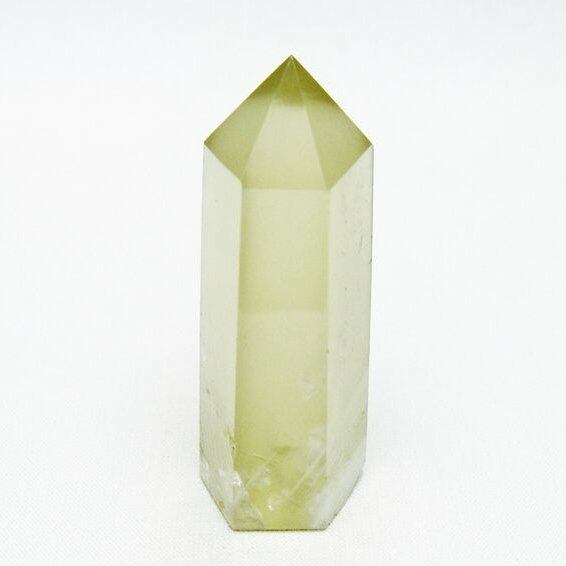 シトリンクォーツ 六角柱 シトリン ポイント 置物 一点物 142-10327