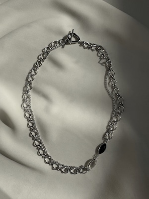 marquise chain necklace 2way