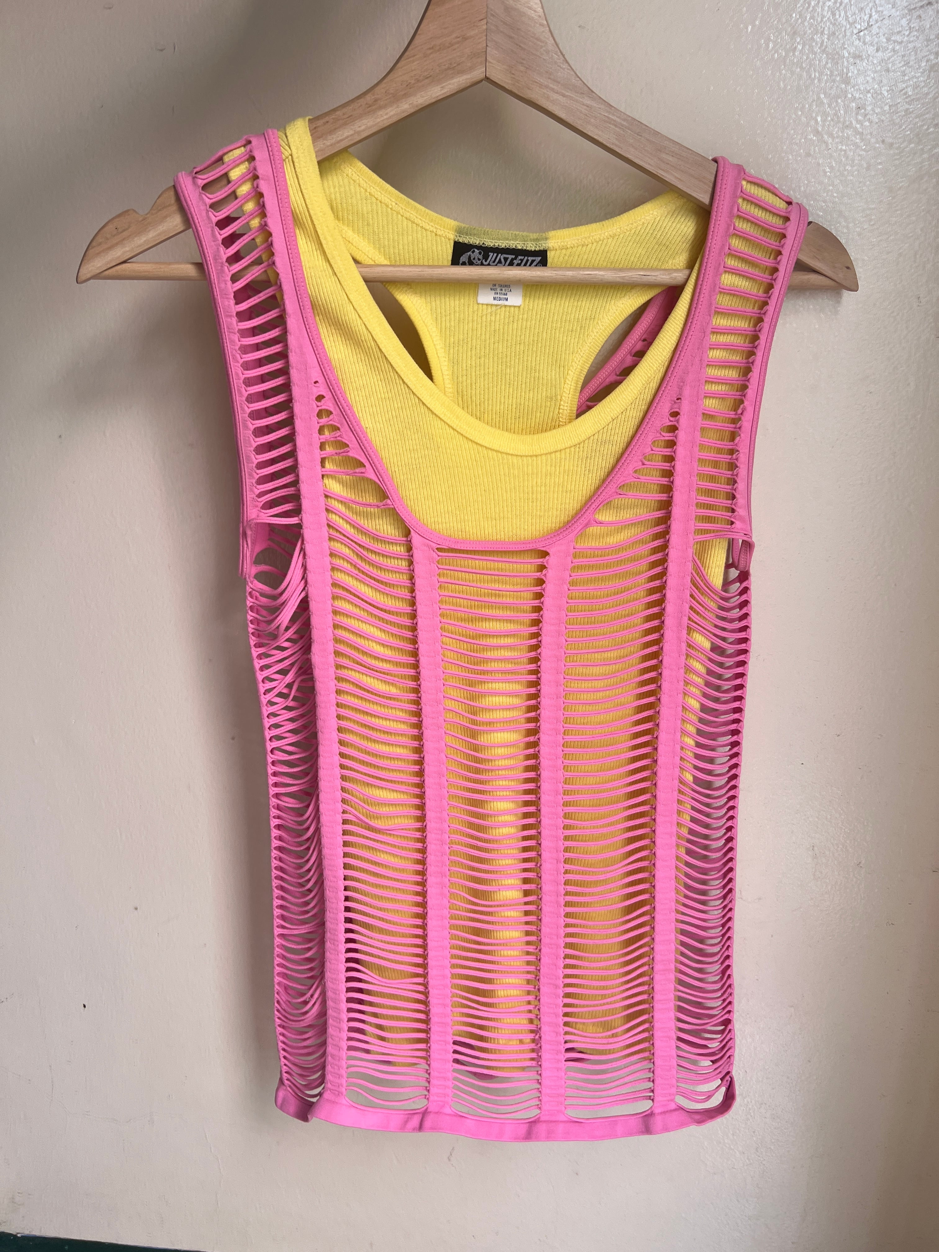 Vintage cotton pink tank top