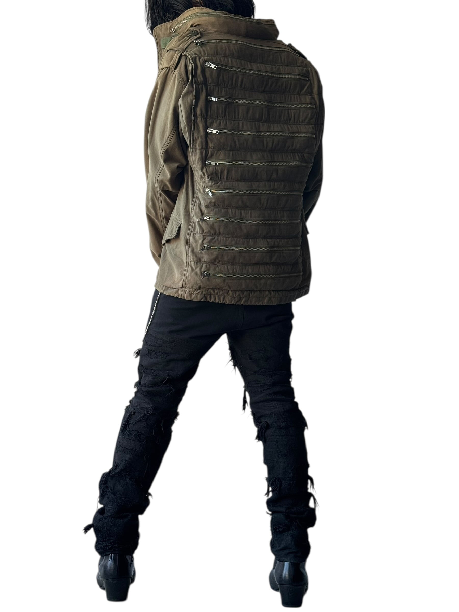 ♾00's PHENOMENON archive♾ LOOP M-65 Multiple Zip Military jacket