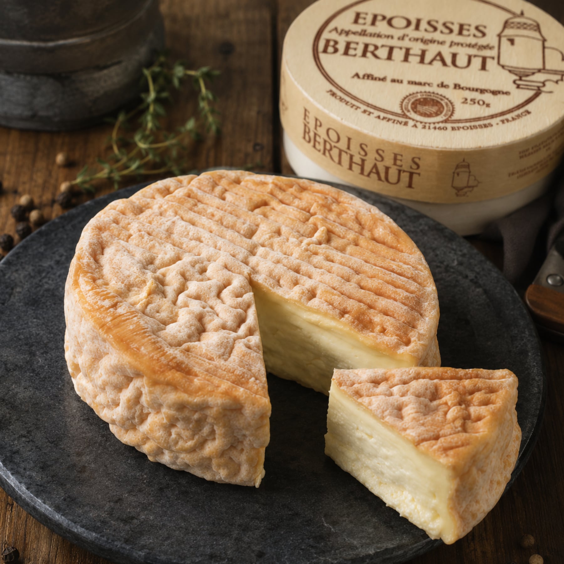 エポワス ウォッシュチーズ AOP グラスフェッド フランス ブルゴーニュ産 ベルトー Berthaut Epoisses AOP Grassfed Cheese(250g)- Nature Kiosk
