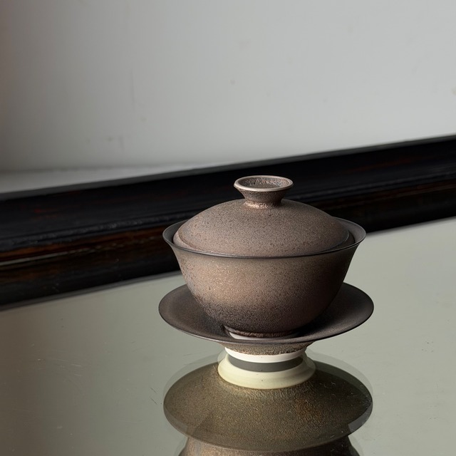 【中里博恒】黒金金彩 蓋碗