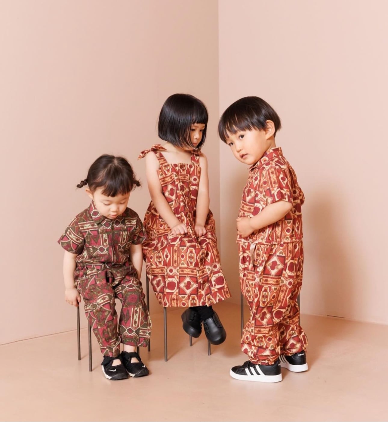 【&pal】tile pattern jumpsuit/2color