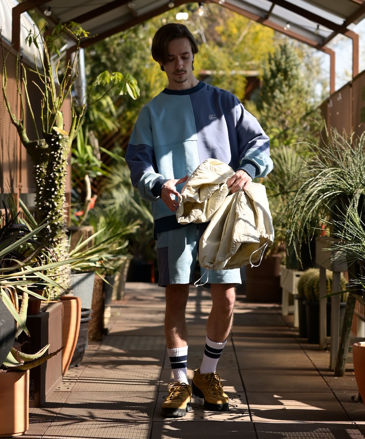 【#Re:room】COLOR PATCHWORK SWEAT SHORTS［REP239］